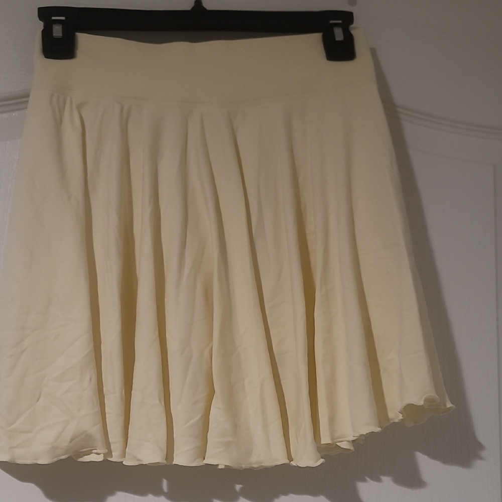 OQQ Women Skort Flowy  Stretchy Flared Casual Mini Size Large